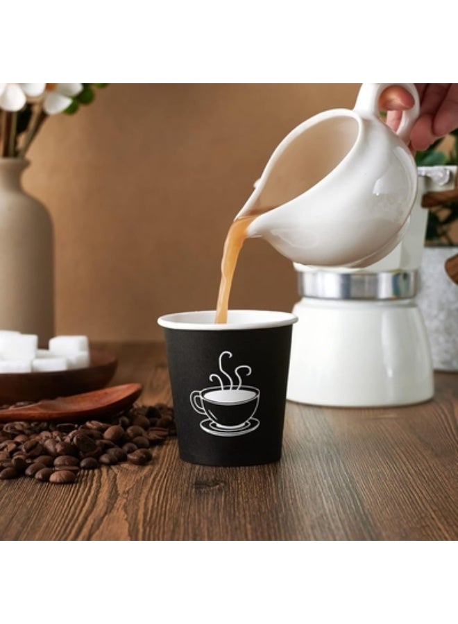 100 Pcs Disposable Coffee Paper Cups for Espresso, Tea, Coffee Suitable for Party and Travel Multicolor and Graphic Cups Suitable for Coffee Shops, Restaurants, Offices and Special Occasions - Image 2
